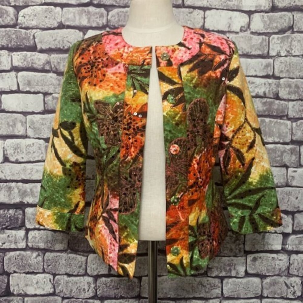 Chico's Multicolored Jacket Size Small